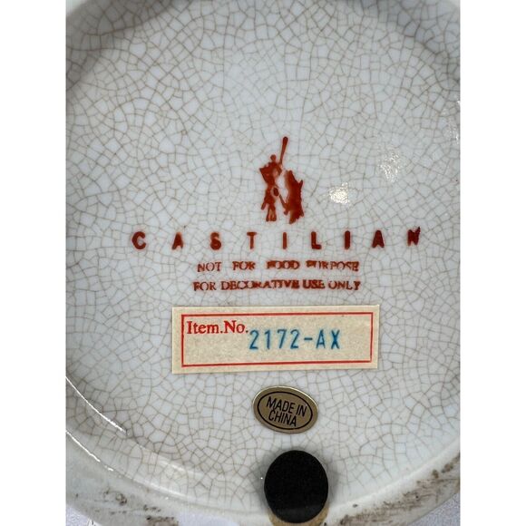 Vintage Chinoiserie Ceramic Obelisk Set 3 Brass Elephant Finials Famille Rose - Picture 13 of 16